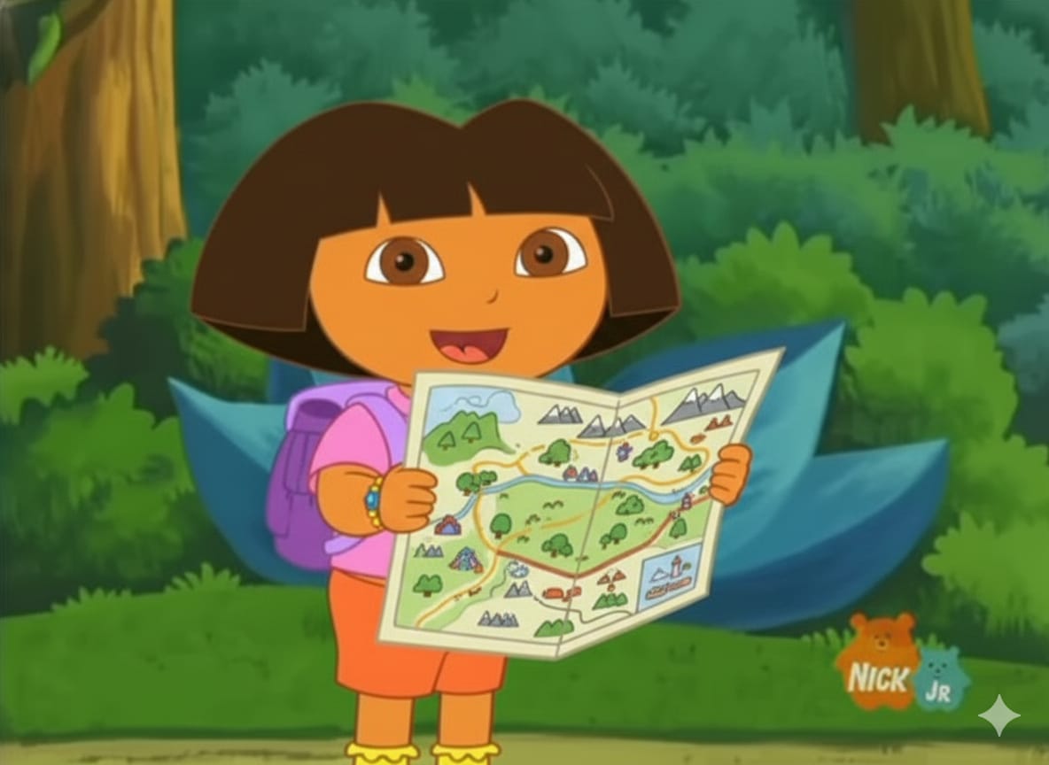 Dora harita tutuyor