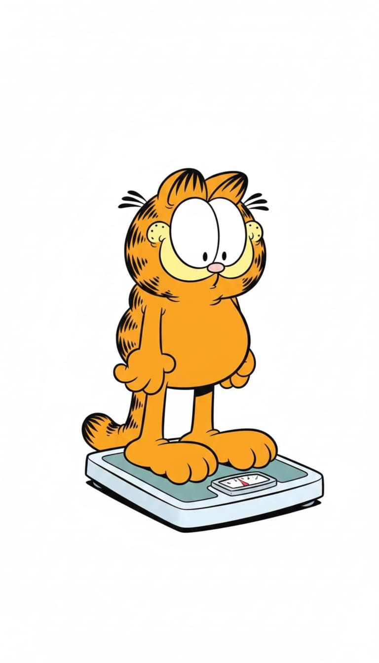 Garfield tartı üzerinde