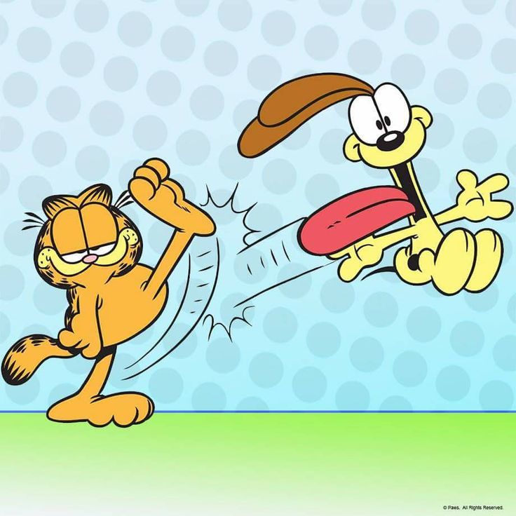 garfield Odie tekme atıyor